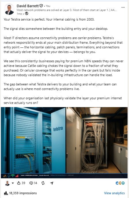 The Telstra gap post